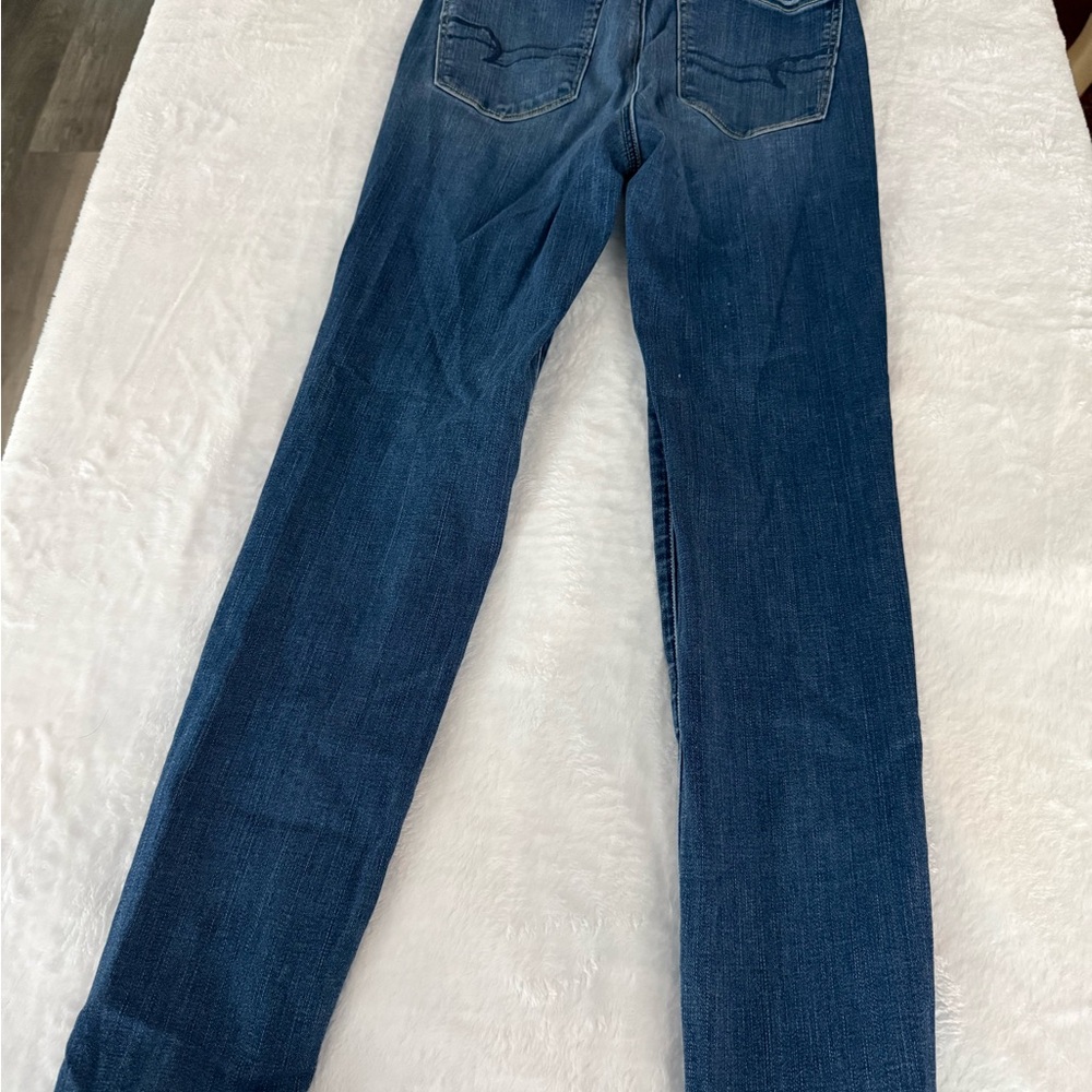 American Eagle Curvy Super Hi-Rise Distressed Jeggings Jeans 6 6R - Picture 8 of 10